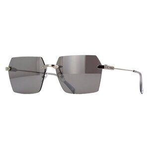A0756Z New HUBLOT Silver Rimless Square H057 075 GLS Sunglasses Women